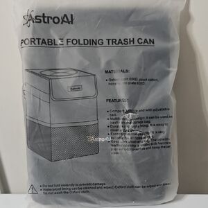 Portable Folding Trash Can - Gray